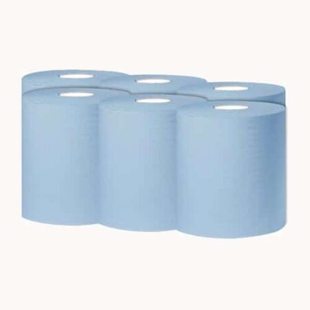1-Ply Centrefeed Roll 300m Blue (Pack of 6)