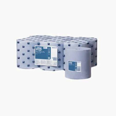 Mini Centrefeed Roll 2-Ply 150m Blue (Pack of 6)
